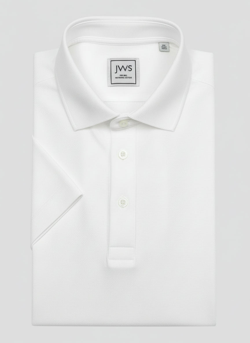 White Pique Polo Shirt
