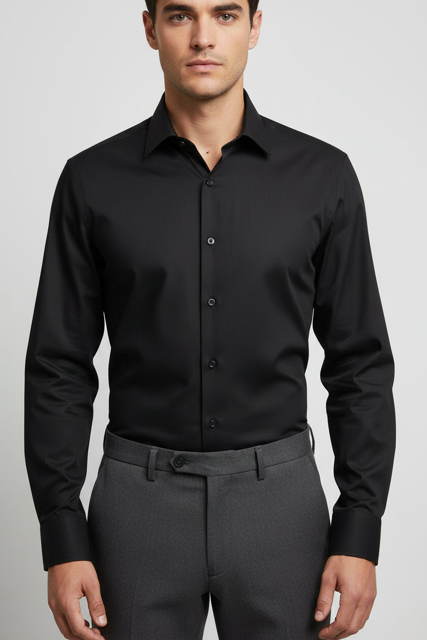 The Athleshirt - Cotton Knit Black