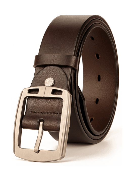 Casual Matt Finish Leather Belt - Just White Shirts
