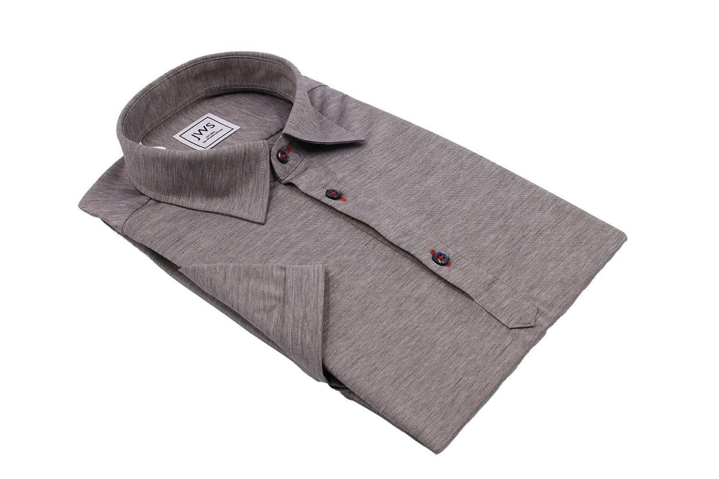 Charcoal fine Pique Polo Shirt - Just White Shirts