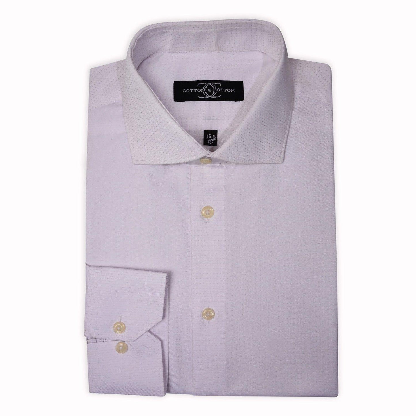 Dress Shirt Light Lavender Self Stripe - Just White Shirts