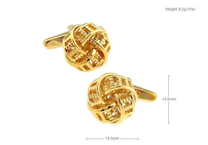 Gold Ribbon Knot Cufflinks - Just White Shirts