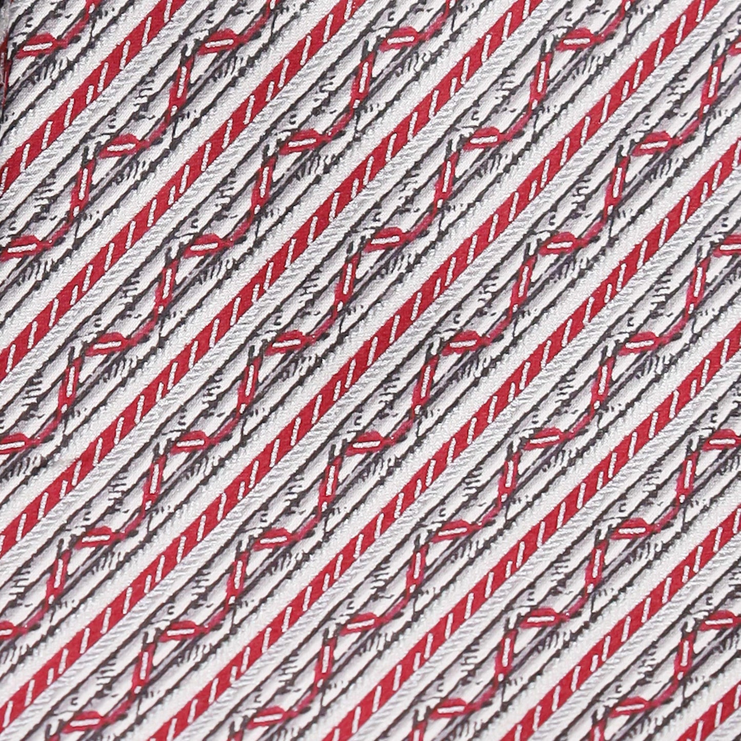 GREY AND PINK STRIPE SILK TIE - Just White Shirts