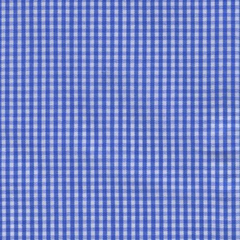 Mid Blue and White Mini Check Classic Custom Shirt 100c 70*70 San463a - Just White Shirts