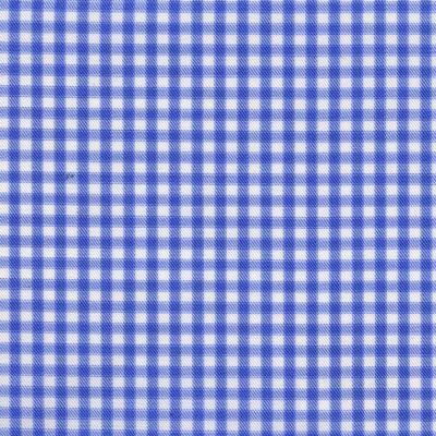 Mid Blue and White Twill Check Classic Custom Shirt 100c 70*70 Sar771a - Just White Shirts