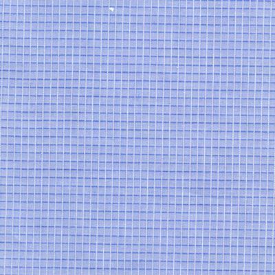 Mid Blue Ground with Navy and White Fine Crosshatch Pattern Classic Custom Shirt - Just White Shirts