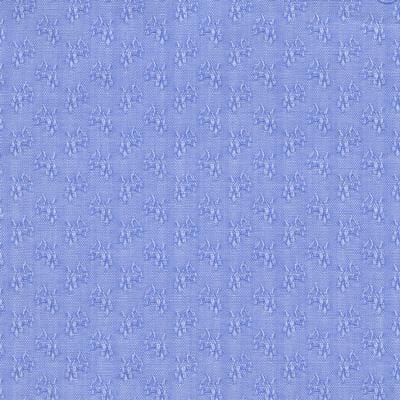 Mid Blue Textured Floral Tone on Tone Fine Dobby Weave Classic Custom Shirt 100c 50*50 Sar781a - Just White Shirts
