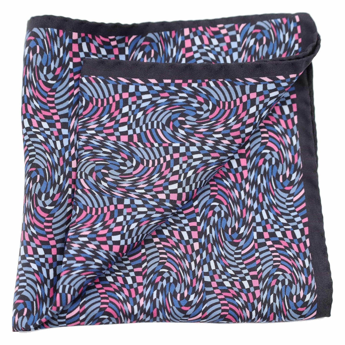 Multicolor Swirl Pattern Silk Pocket Square - Just White Shirts
