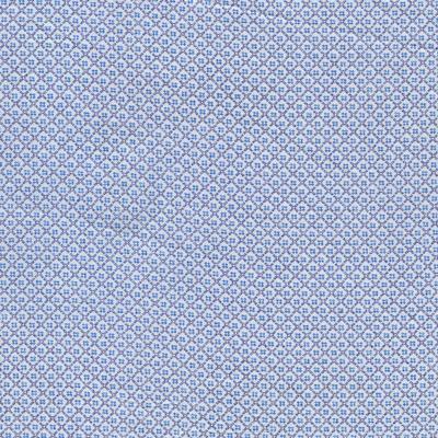 Printed Solid White Fabric with Navy and Blue Classic Custom Shirt - Just White Shirts