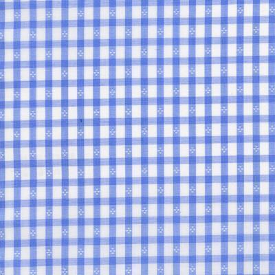 Sky Blue and White End on End Check with a Micro Diamond Pattern Classic Custom Shirt 100c 50*50 Sas721a - Just White Shirts