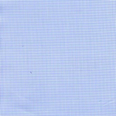 Sky Blue and White Textured Micro Houndstooth Jacquard Weave Classic Custom Shirt - Just White Shirts