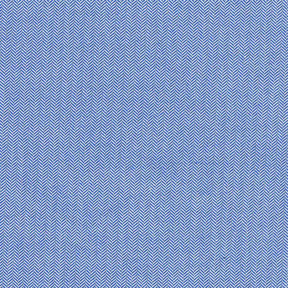 Solid Mid Blue Narrow Herringbone Classic Custom Shirt 100c 100/2*100/2 Sar044a - Just White Shirts