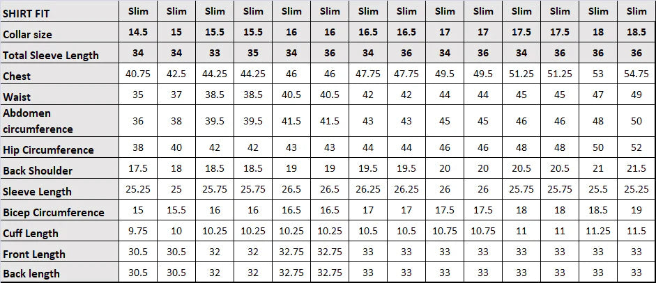 dress shirt size chart us How Dress Shirt Sizes Work
