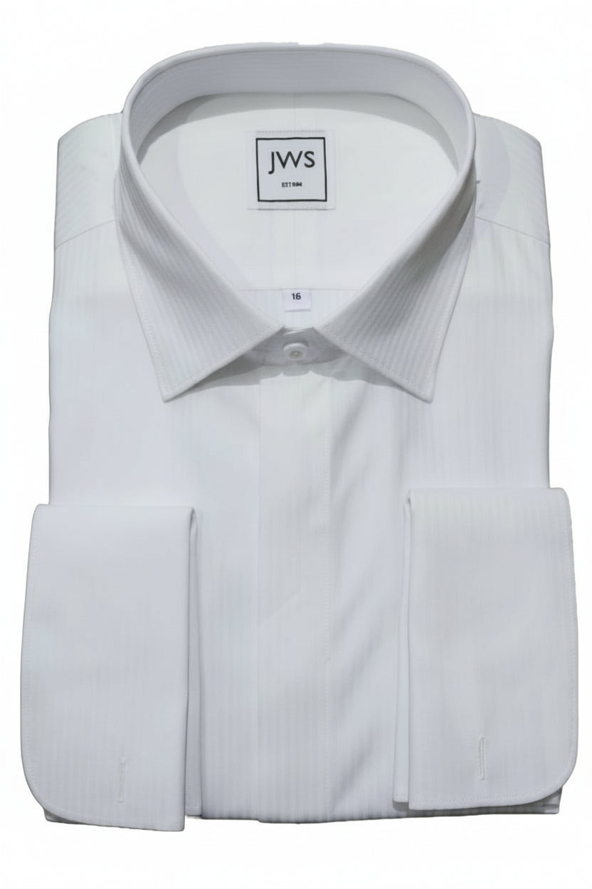 Egyptian Cotton Tuxedo Shirt Hidden Placket front and French Cuffs