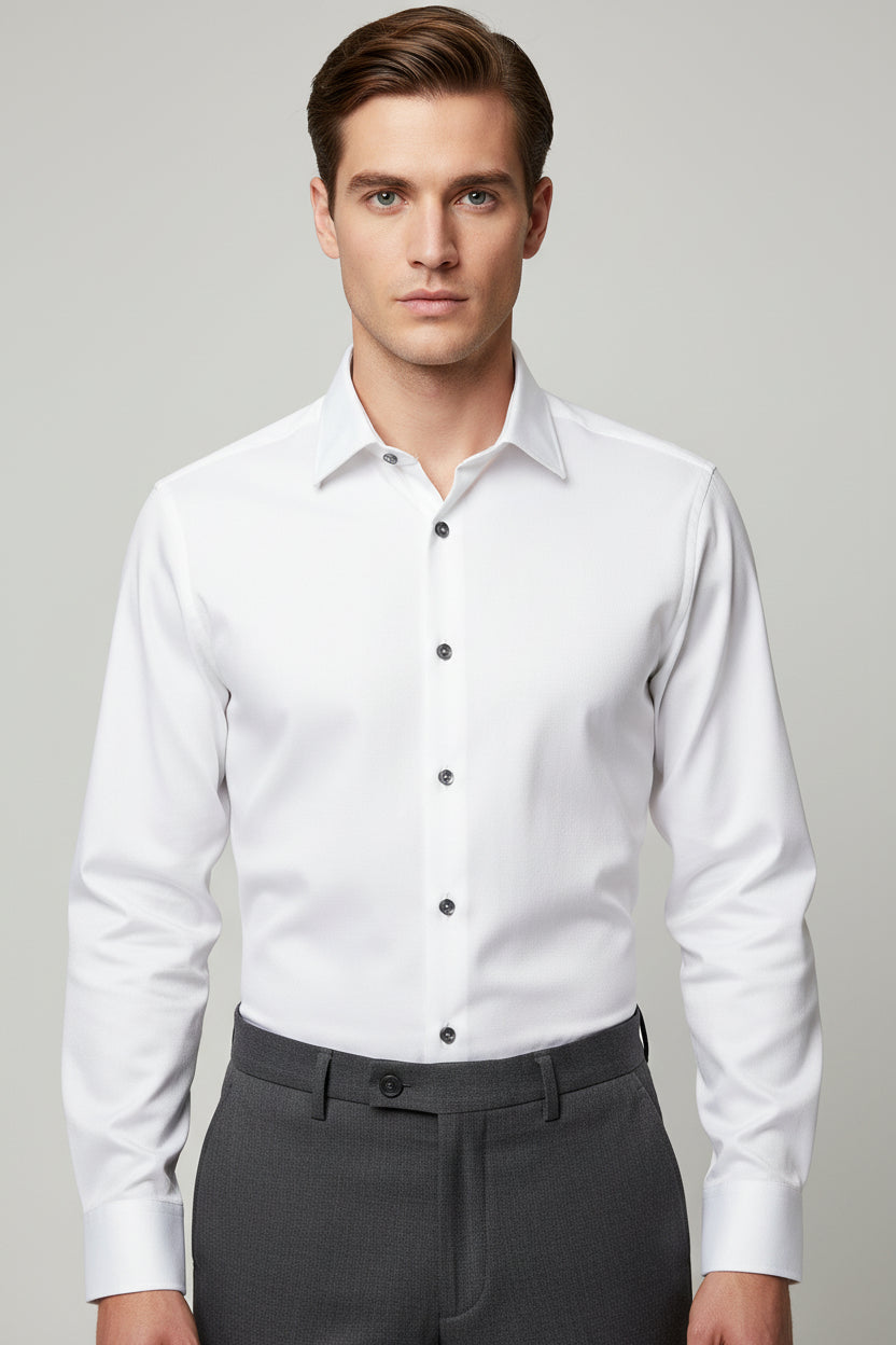The Athleshirt - Cotton Knit White Shirt