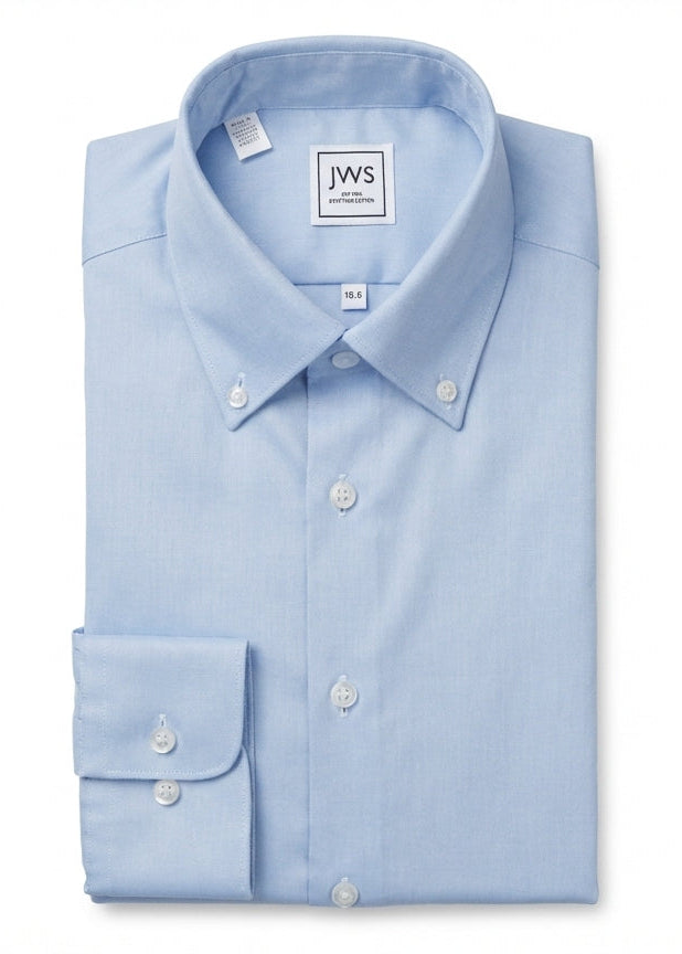 BLUE OXFORD BUTTON DOWN DRESS SHIRT