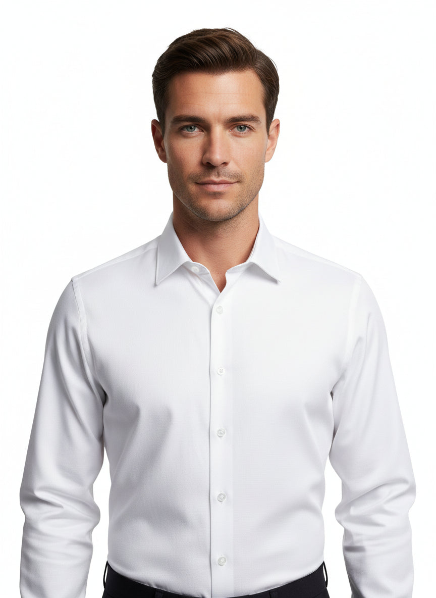 WHITE ROYAL OXFORD DRESS SHIRT