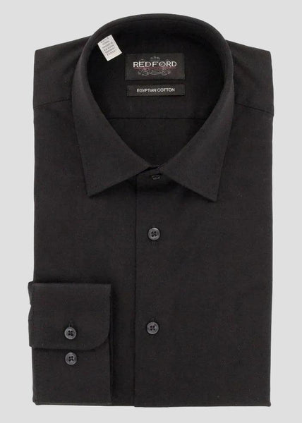 JustWhiteShirts Men's Egyptian Cotton Non-Iron Dress Shirt - Stain Resistant, Long Sleeve (Size 16-36 Regular)