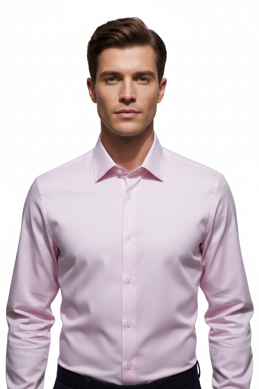 LIGHT PINK EGYPTIAN COTTON NON IRON DRESS SHIRT