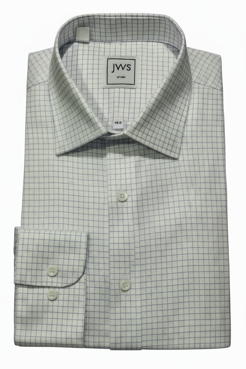 NAVY TATTERSALL EGYPTIAN COTTON NON IRON DRESS SHIRT