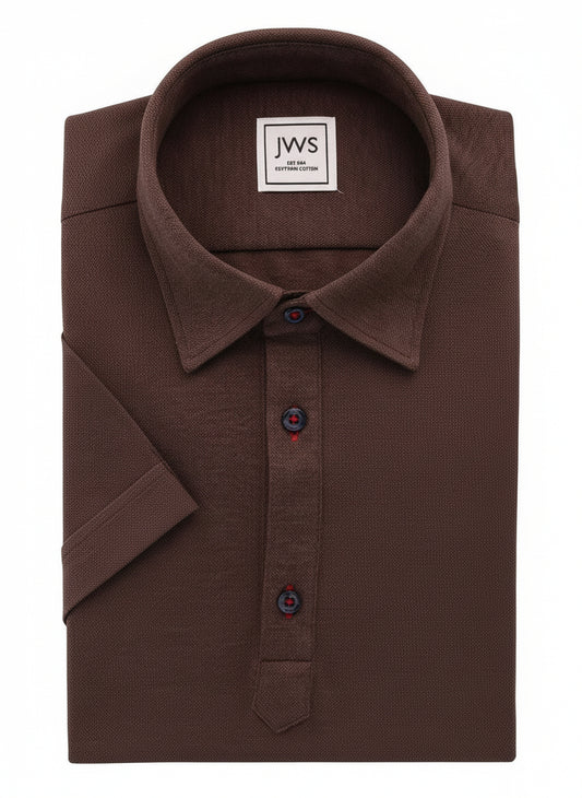 Chocolate Brown Pique Polo Shirt