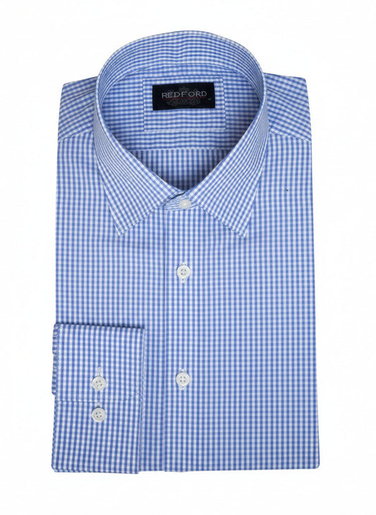 Classic Blue Gingham Check Shirt
