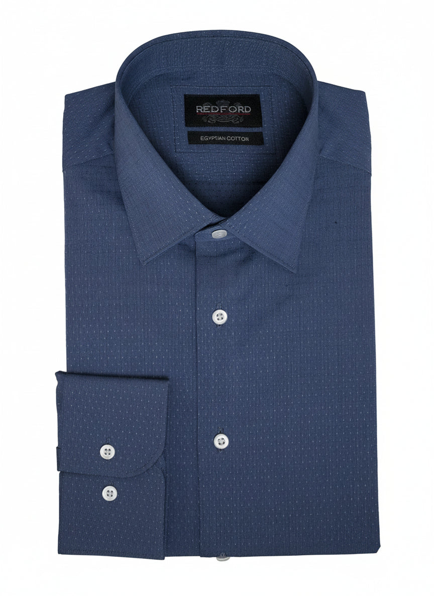 Micro Jacquard Navy Shirt