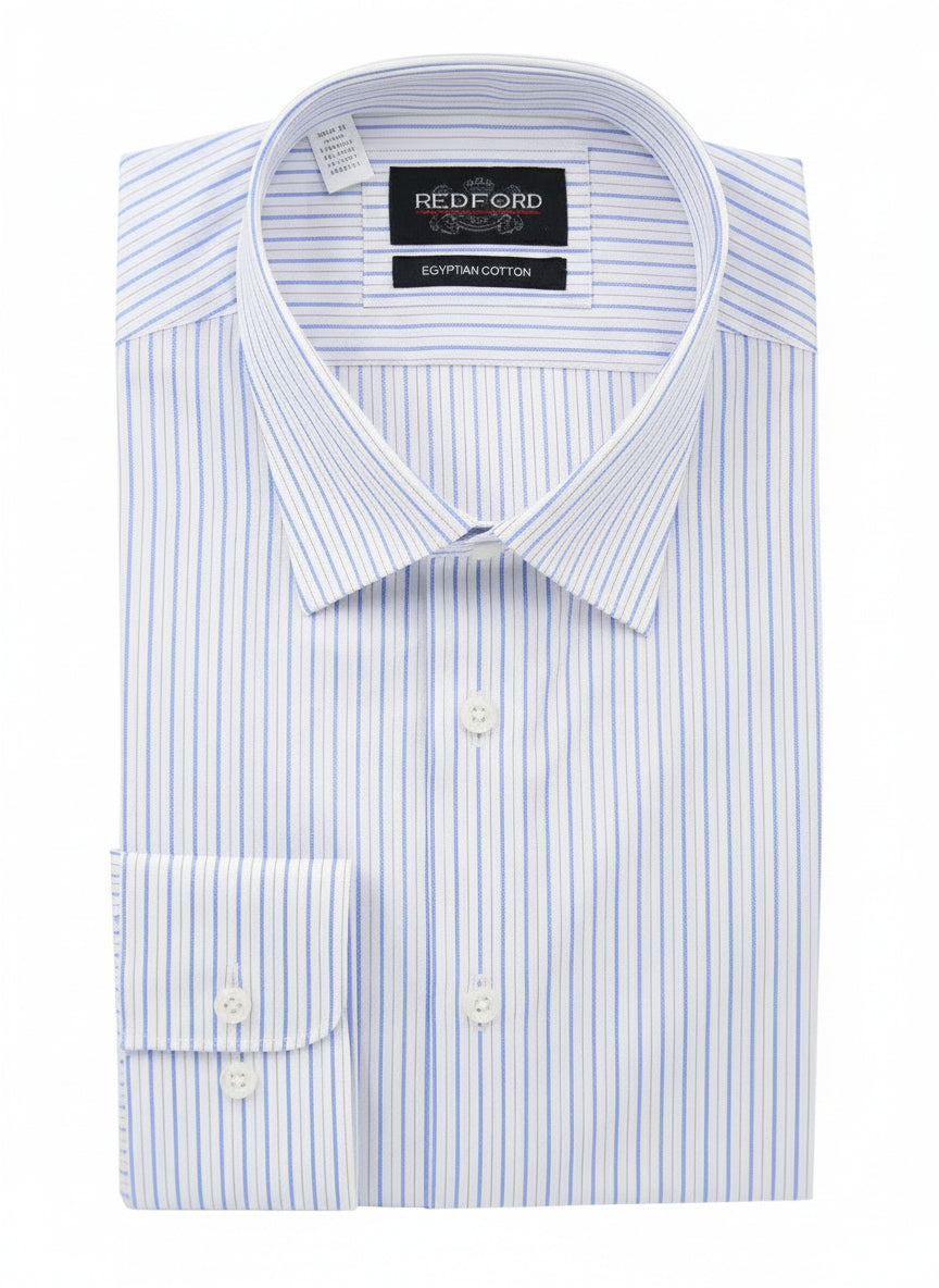 White with Blue Stripe