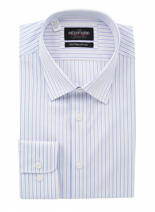 White with Blue Stripe