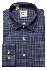 Blue Yellow Check Flannel Shirt