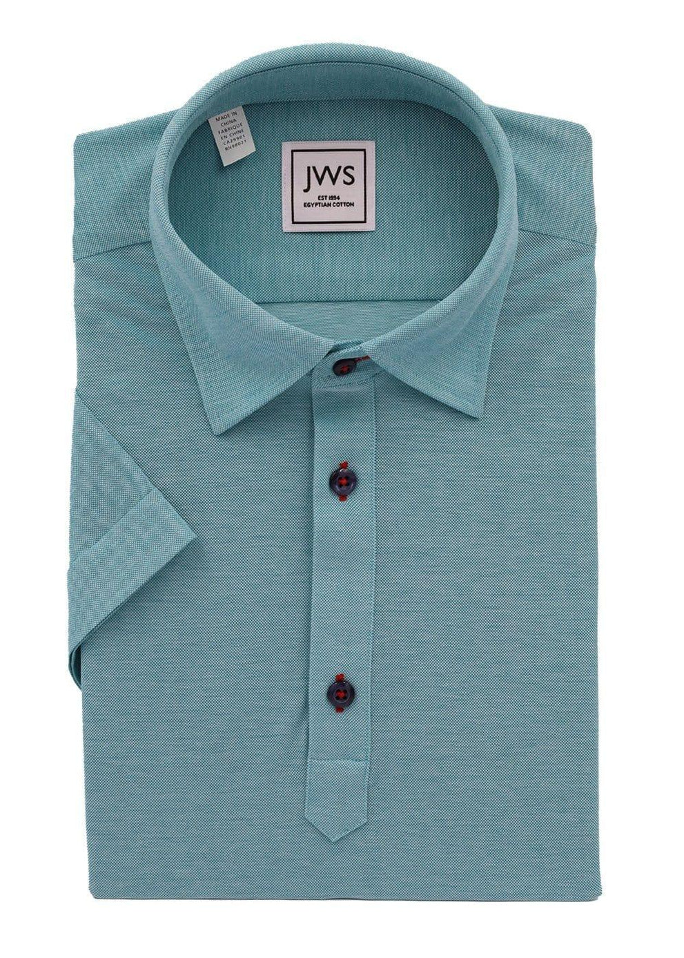 Aqua Fine Pique Polo Shirt - Just White Shirts