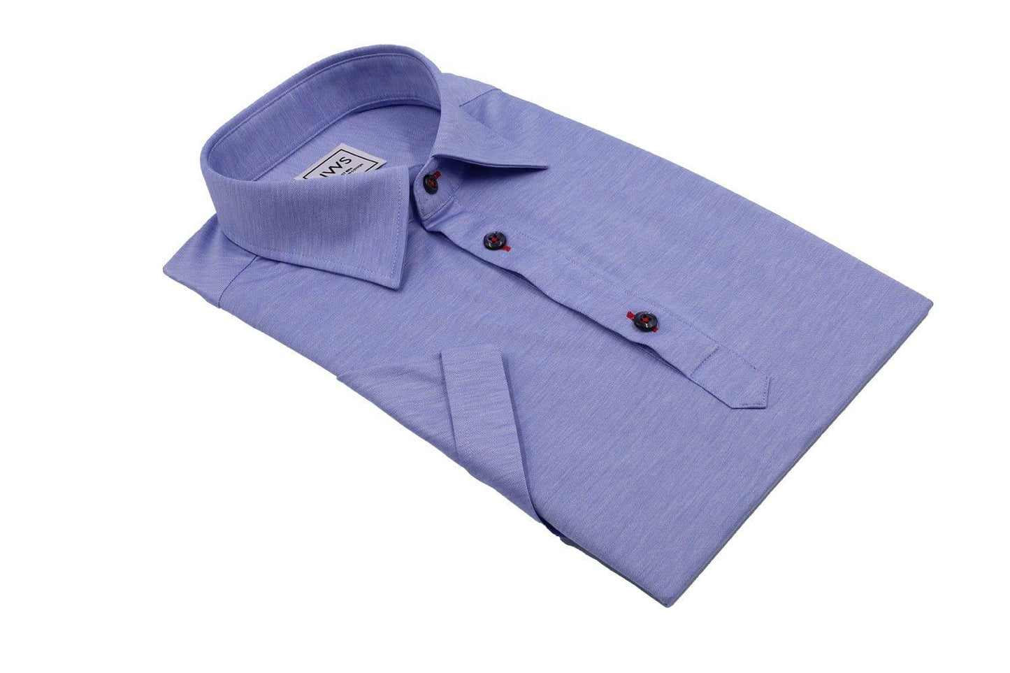 Blue Fine Pique Polo Shirt - Just White Shirts