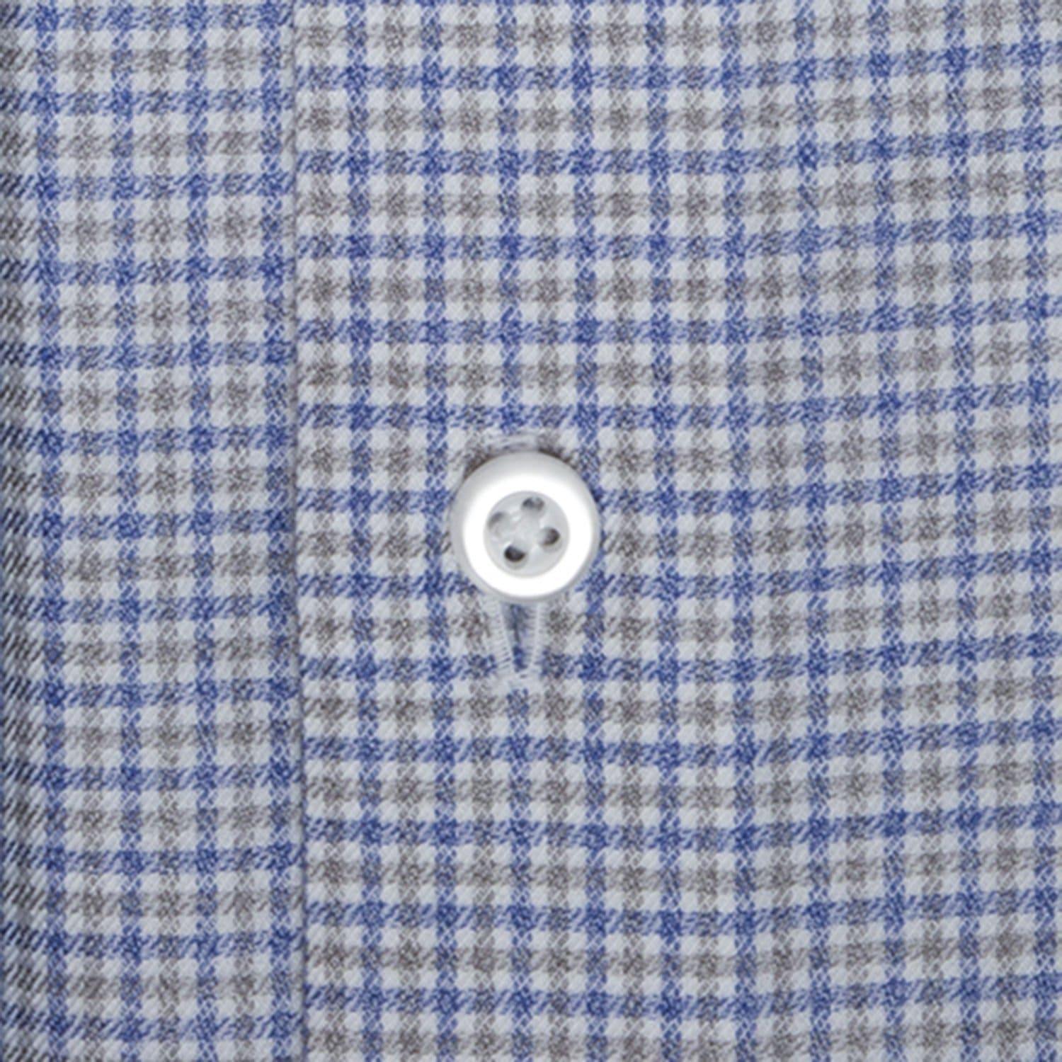 Blue Gingham Small Check - Just White Shirts