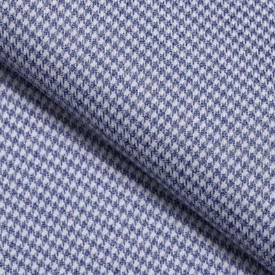 Blue Houndstooth Micro Check - Just White Shirts
