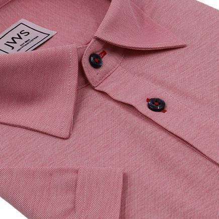 Dark Pink Fine Pique Polo Shirt - Just White Shirts