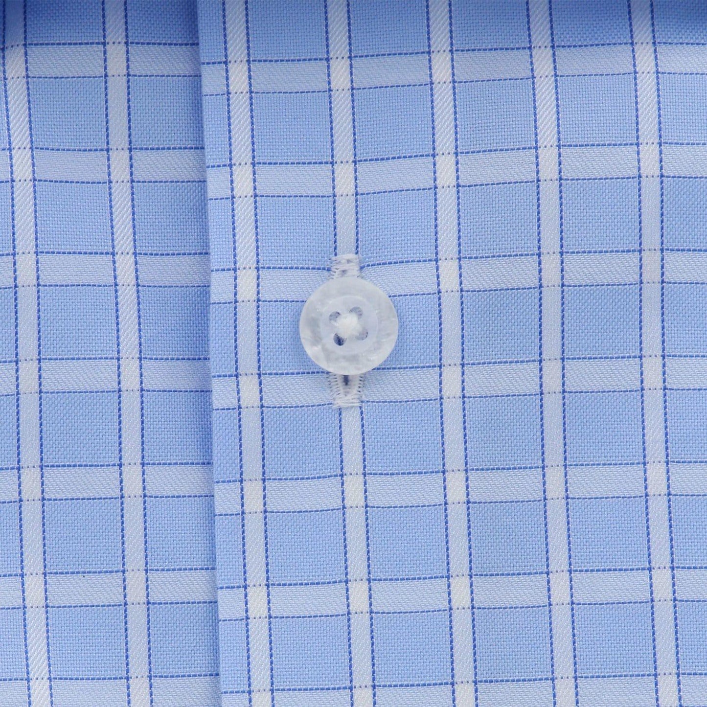 Light Blue Two-Tone Check Shirt - Just White Shirts