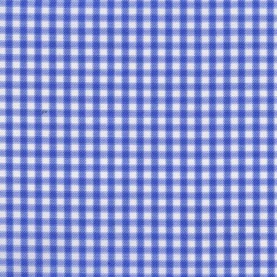Mid Blue and White Twill Check Classic Custom Shirt 100c 70*70 Sar771a - Just White Shirts