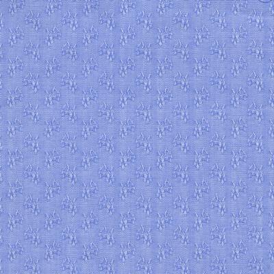 Mid Blue Textured Floral Tone on Tone Fine Dobby Weave Classic Custom Shirt 100c 50*50 Sar781a - Just White Shirts