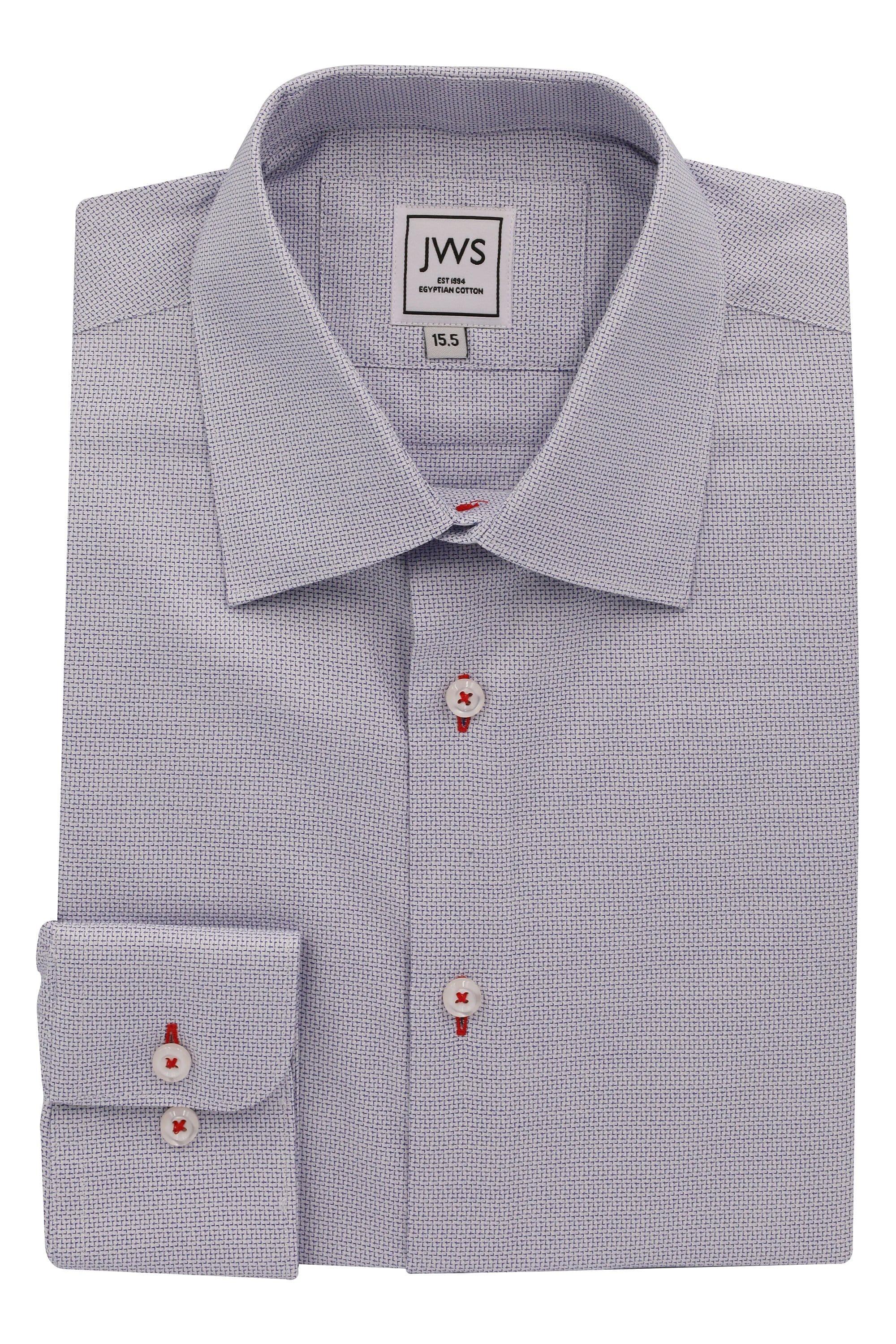 White and navy dress shirt cheap