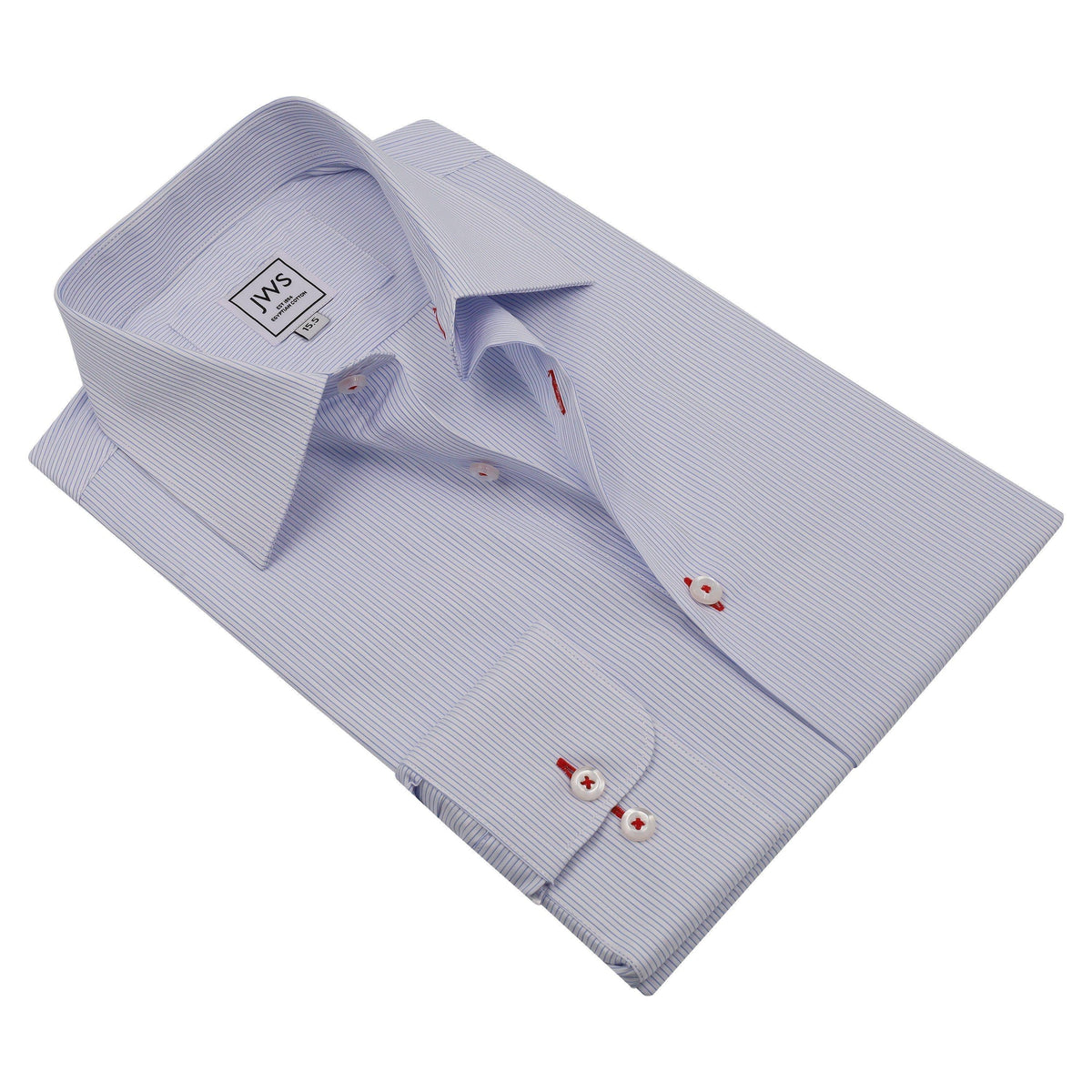 Navy Blue Collared Shirt Men's Egyptian Cotton Dress Shirts JWS