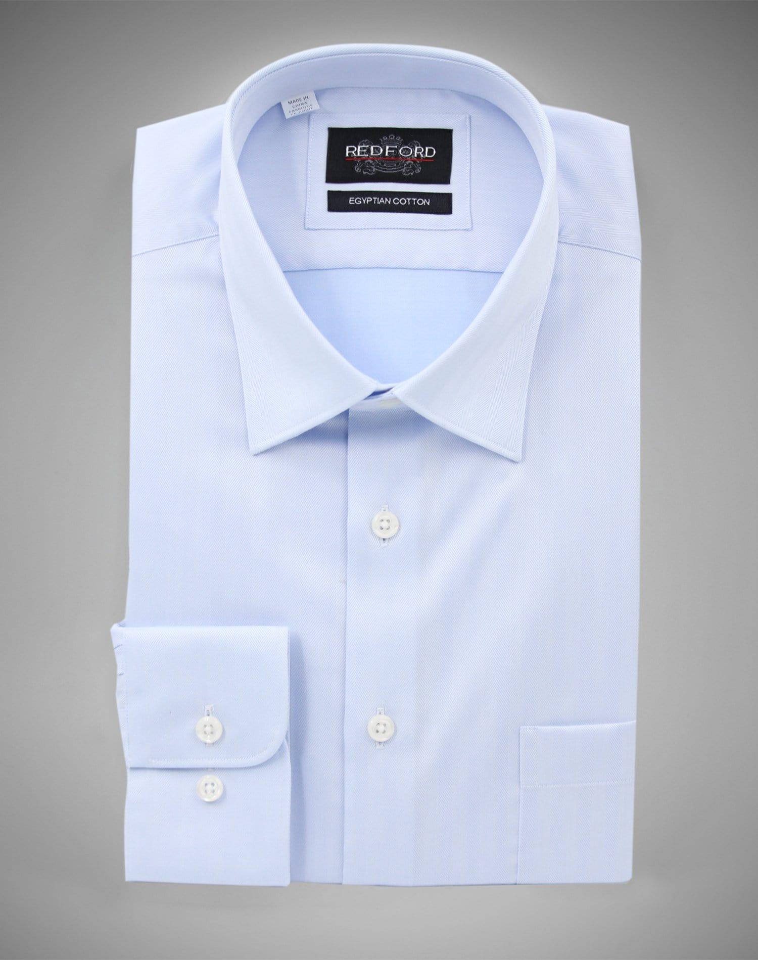 Non-Iron Solid Light Blue Shirt - Just White Shirts