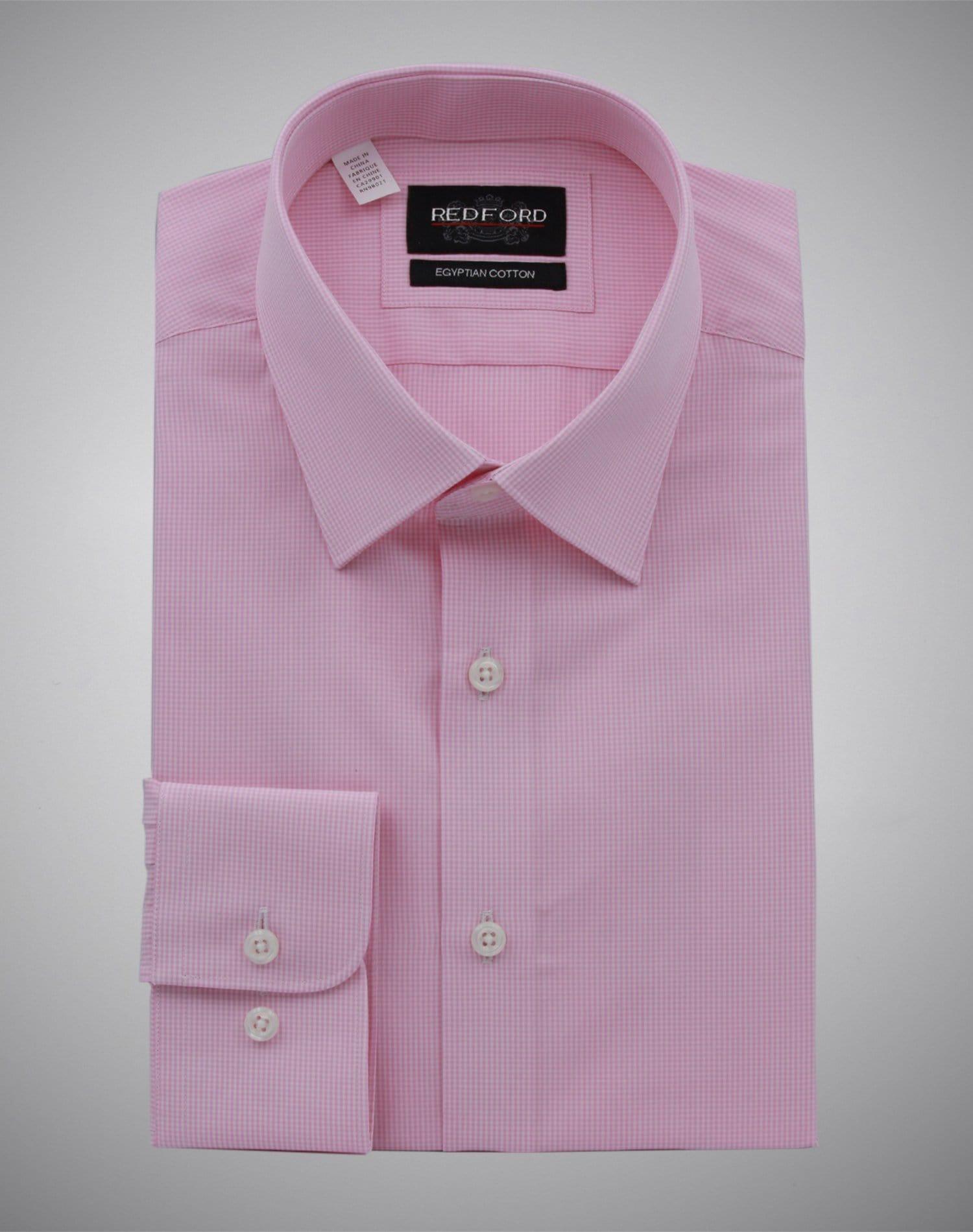 Pink Micro Check - Just White Shirts