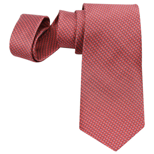 PINK RED NEAT SILK TIE - Just White Shirts