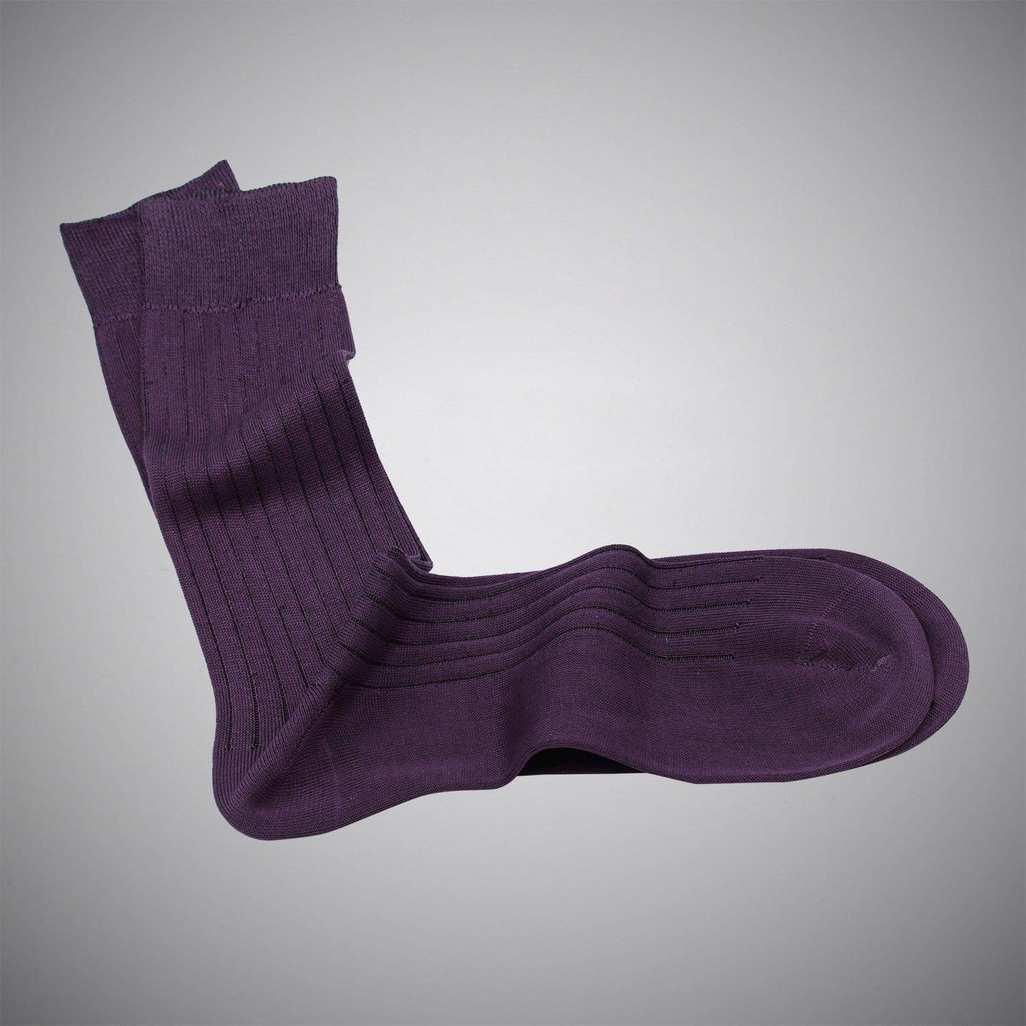 Purple Mid-calf Mercerized Cotton Socks - Just White Shirts