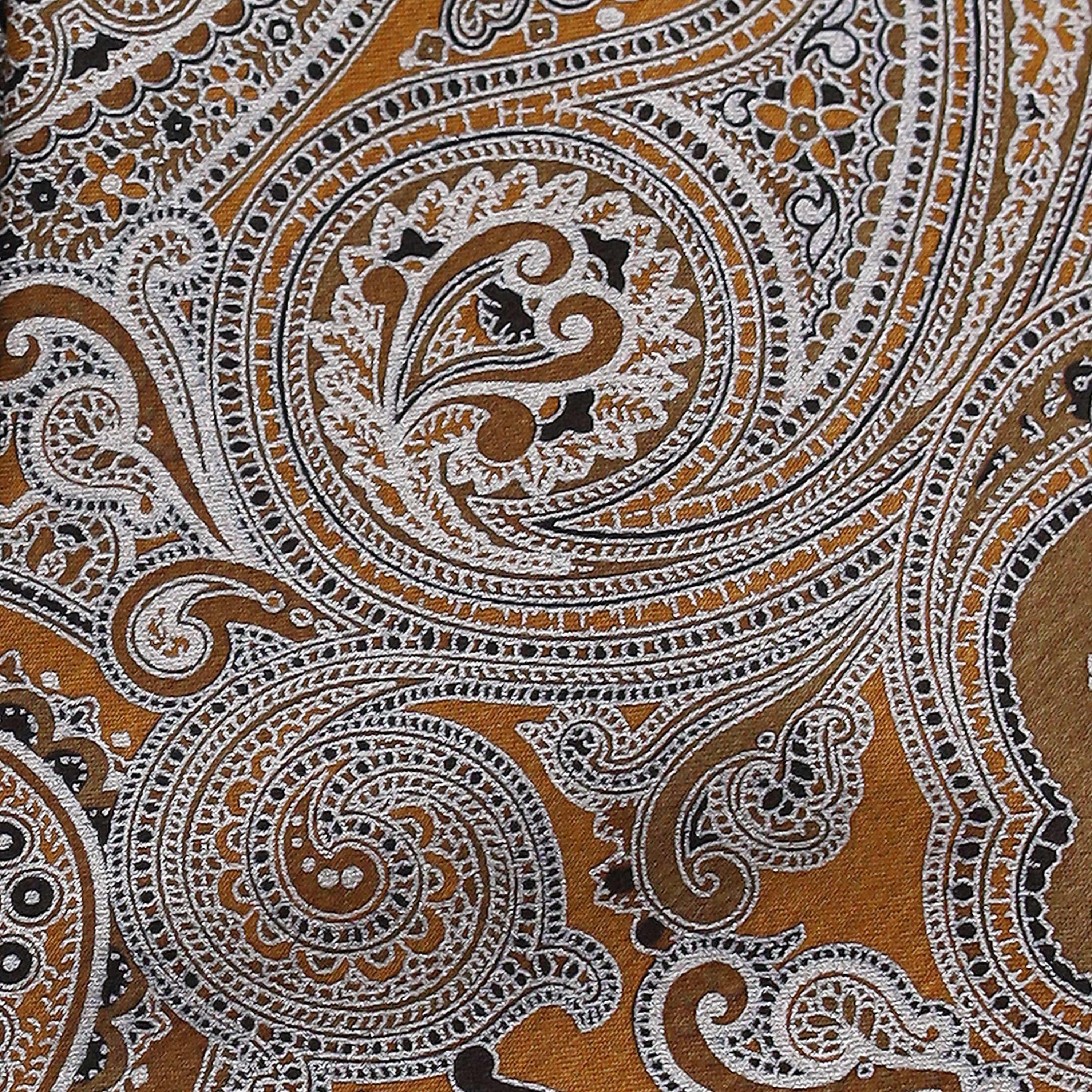 SILVER WITH MUSTARD SILK TIE - Just White Shirts
