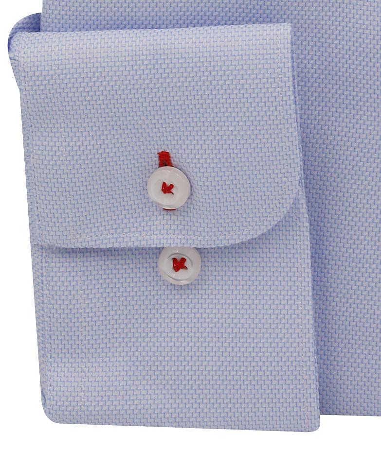 Sky Blue Diamond Micro Design Non Iron Egyptian Cotton Dress Shirt - Just White Shirts