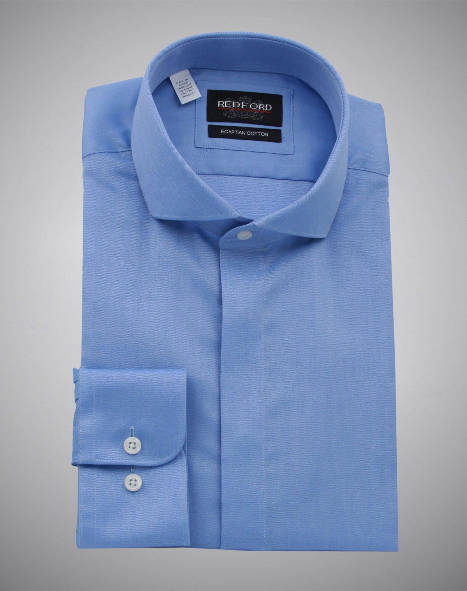 Solid Blue Shirt - Just White Shirts