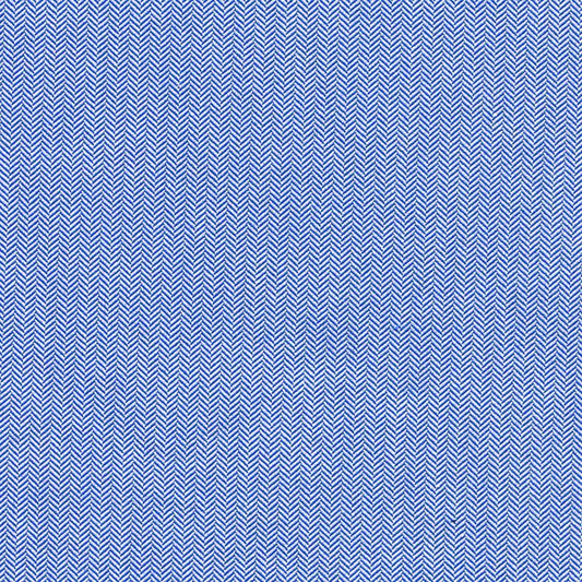 Solid Mid Blue Narrow Herringbone Classic Custom Shirt 100c 100/2*100/2 Sar044a - Just White Shirts