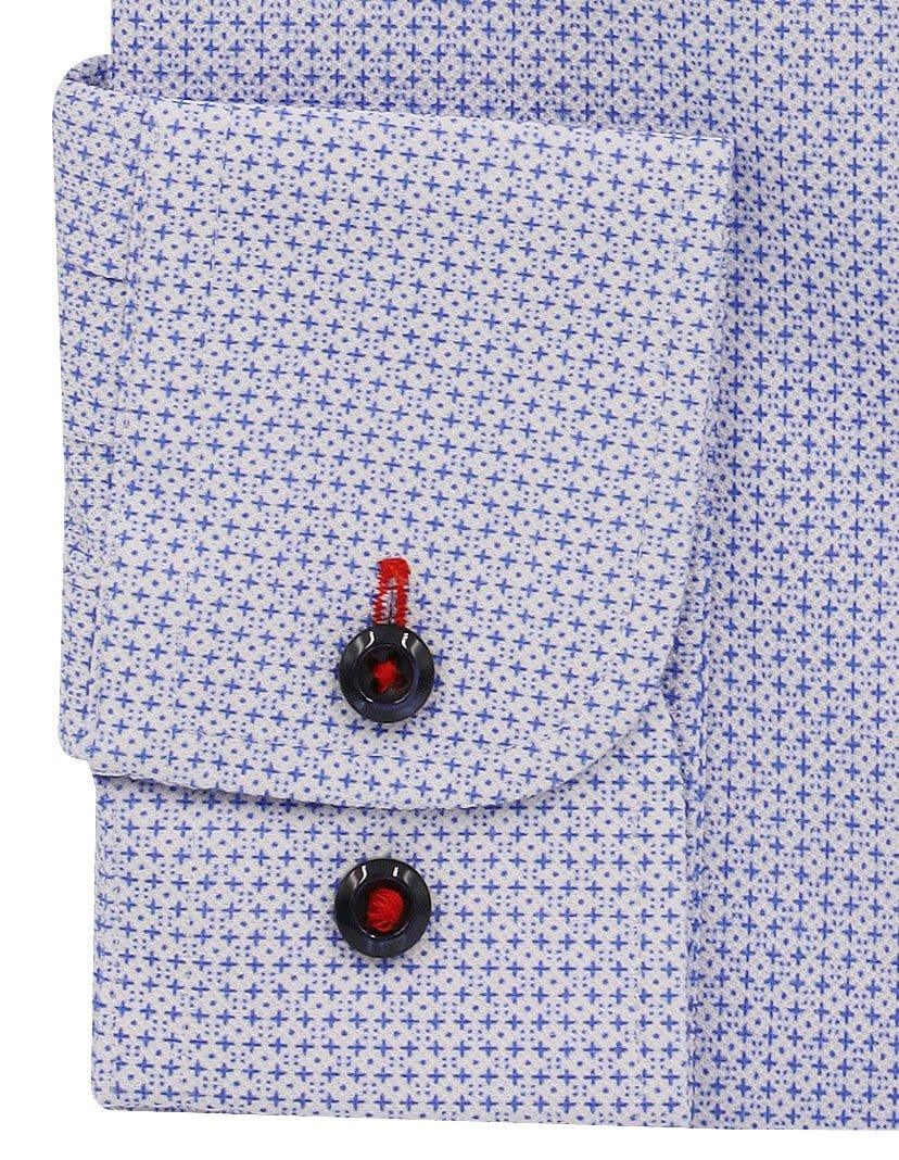 The Athleshirt - Cotton Knit Navy Cross on White - Just White Shirts