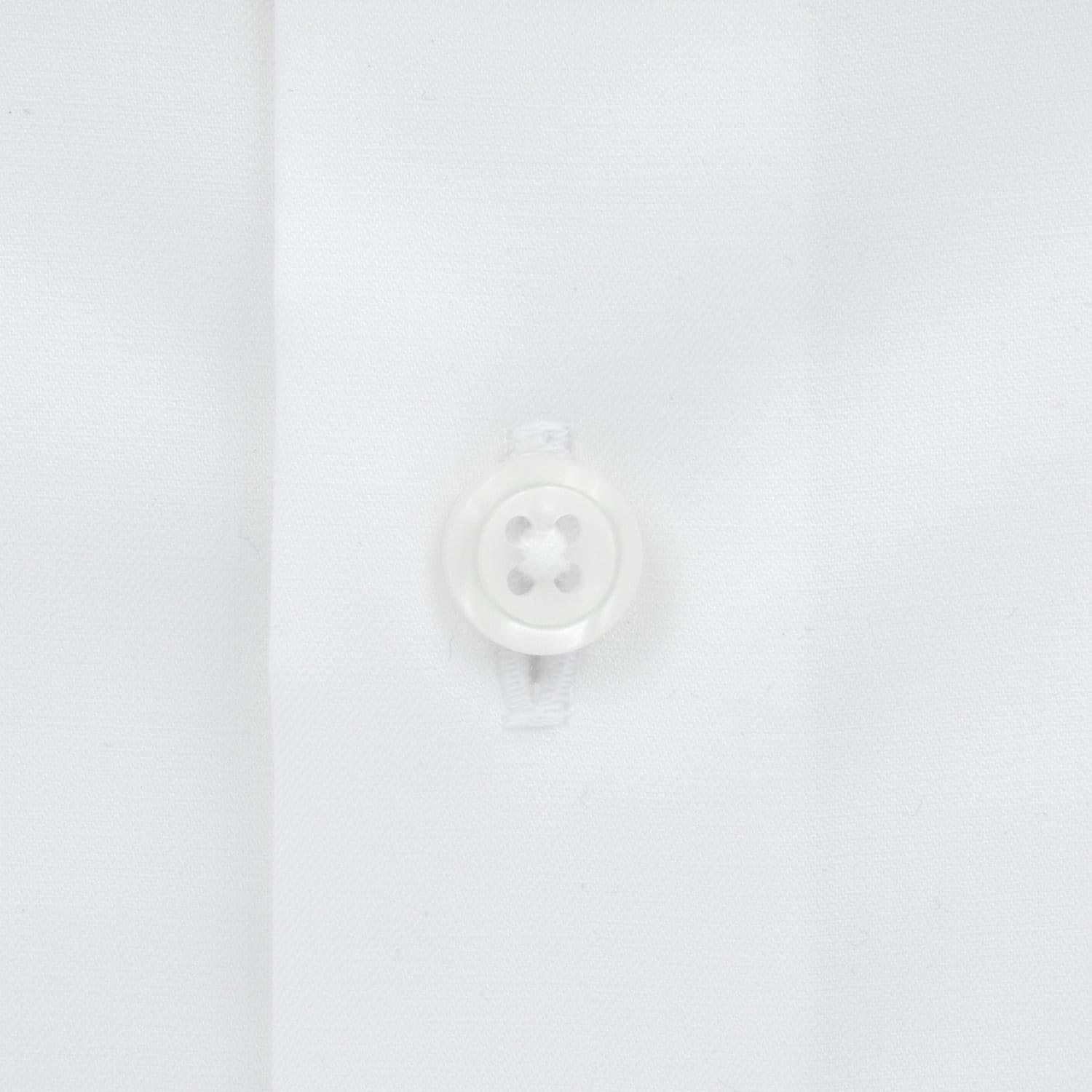 White Egyptian Cotton Non Iron Dress Shirt, Mandarin Collar and Adjustable Button Cuffs - Just White Shirts